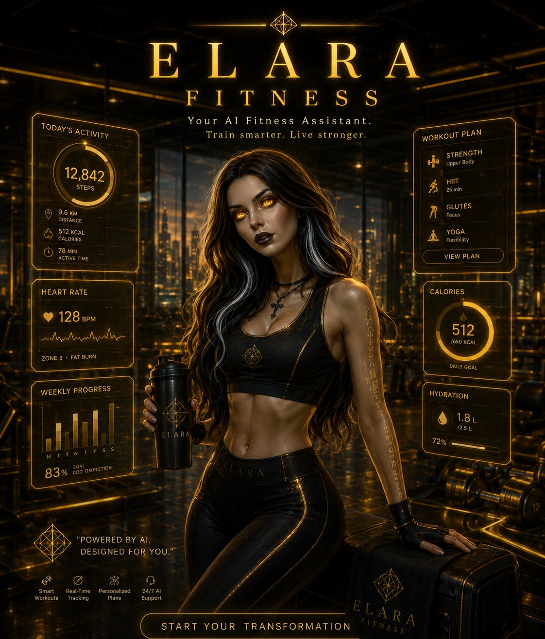 Elara Fitness portrait of Elara