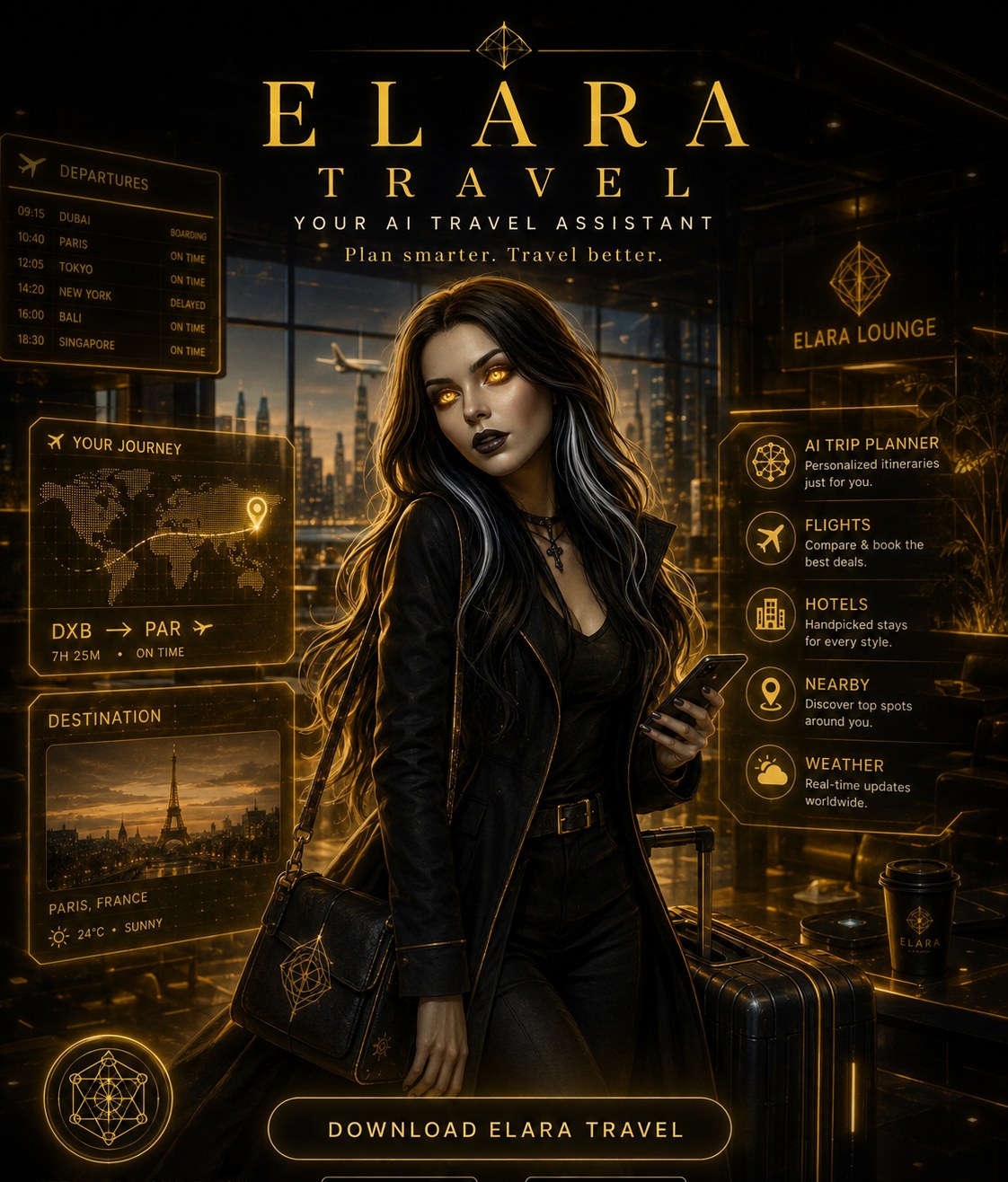Elara Travel portrait of Elara
